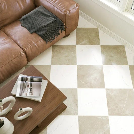 Sophia Checkerboard | 12"x12" Marble Look Tile