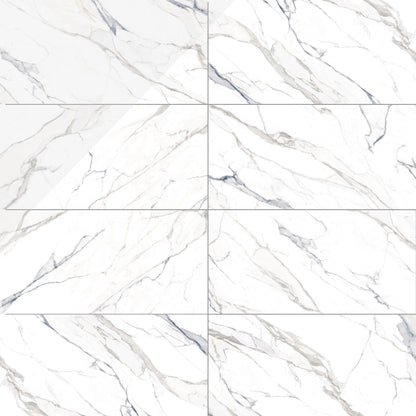 Calacatta Blue | 12"x24" Porcelain Marble Look Floor & Wall Tile