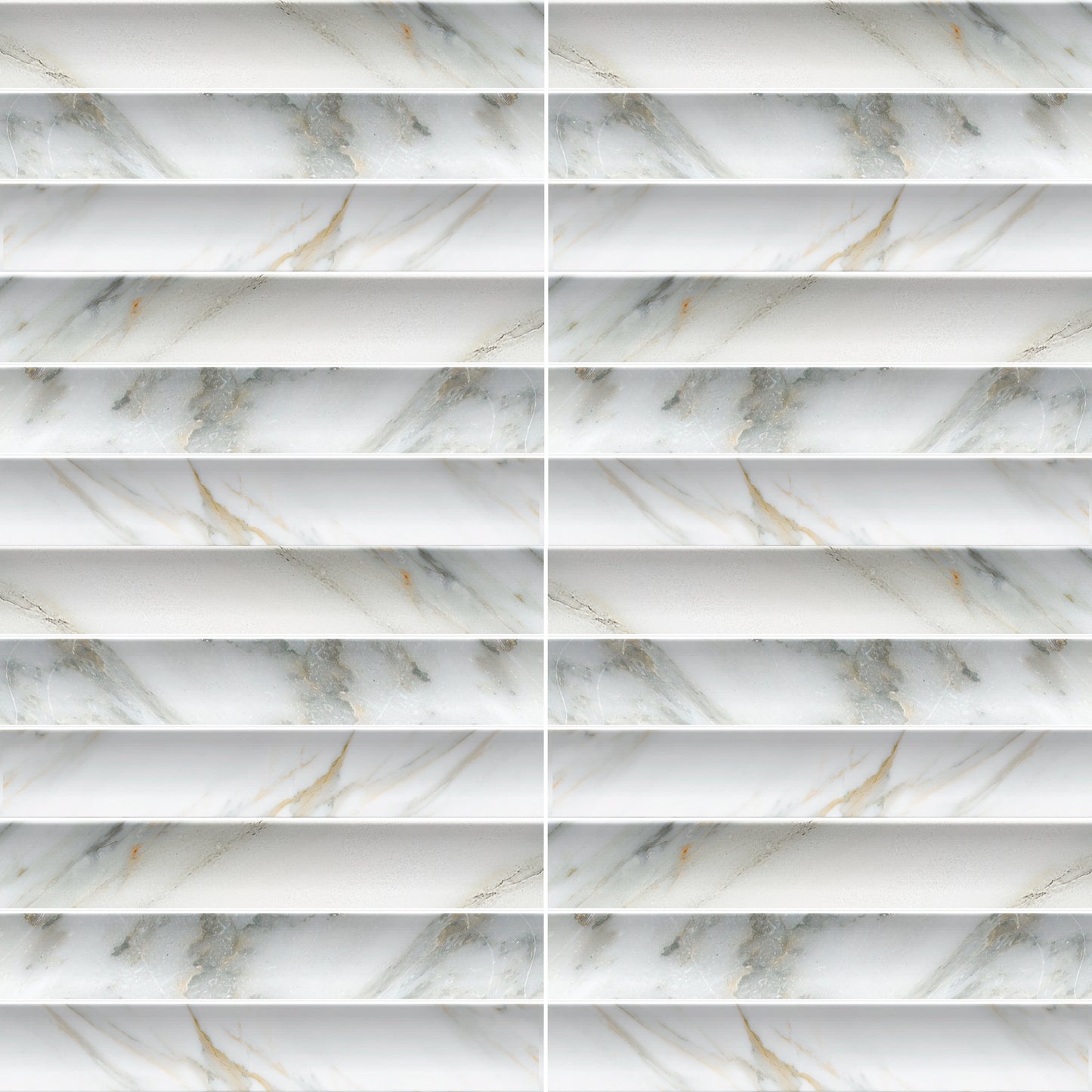 Argos Fluted | 4.5"x9" Porcelain Fluted Marble Look Wall Tile