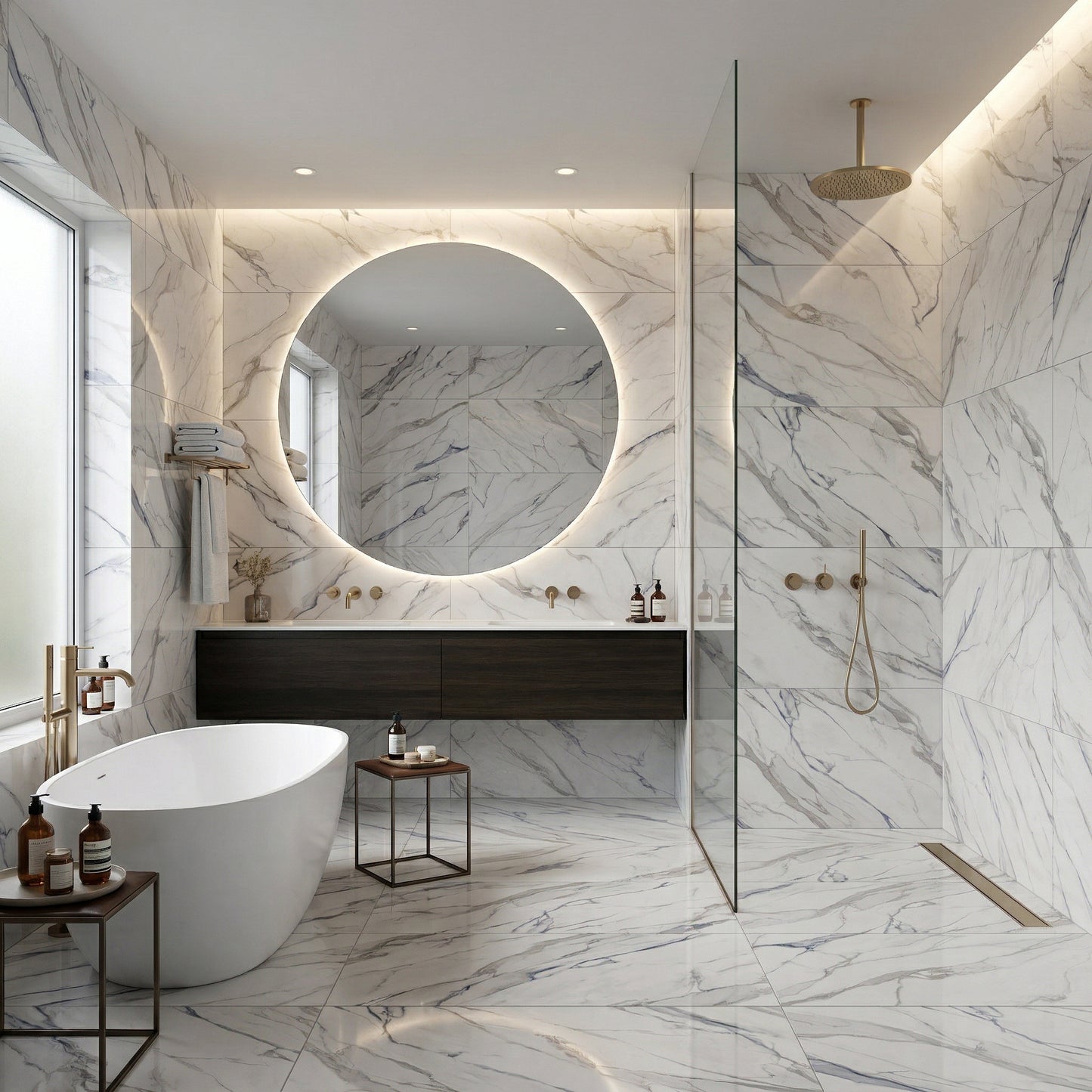 Calacatta Blue | 12"x24" Porcelain Marble Look Floor & Wall Tile