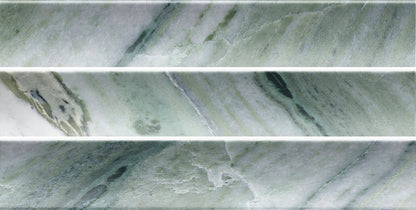 Argos Fluted | 4.5"x9" Porcelain Fluted Marble Look Wall Tile