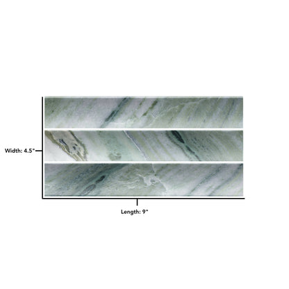 Argos Fluted | 4.5"x9" Porcelain Fluted Marble Look Wall Tile
